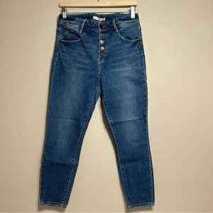 BCBGMaxAzria High Rise Skinny Jeans Button Front Size‎ 29